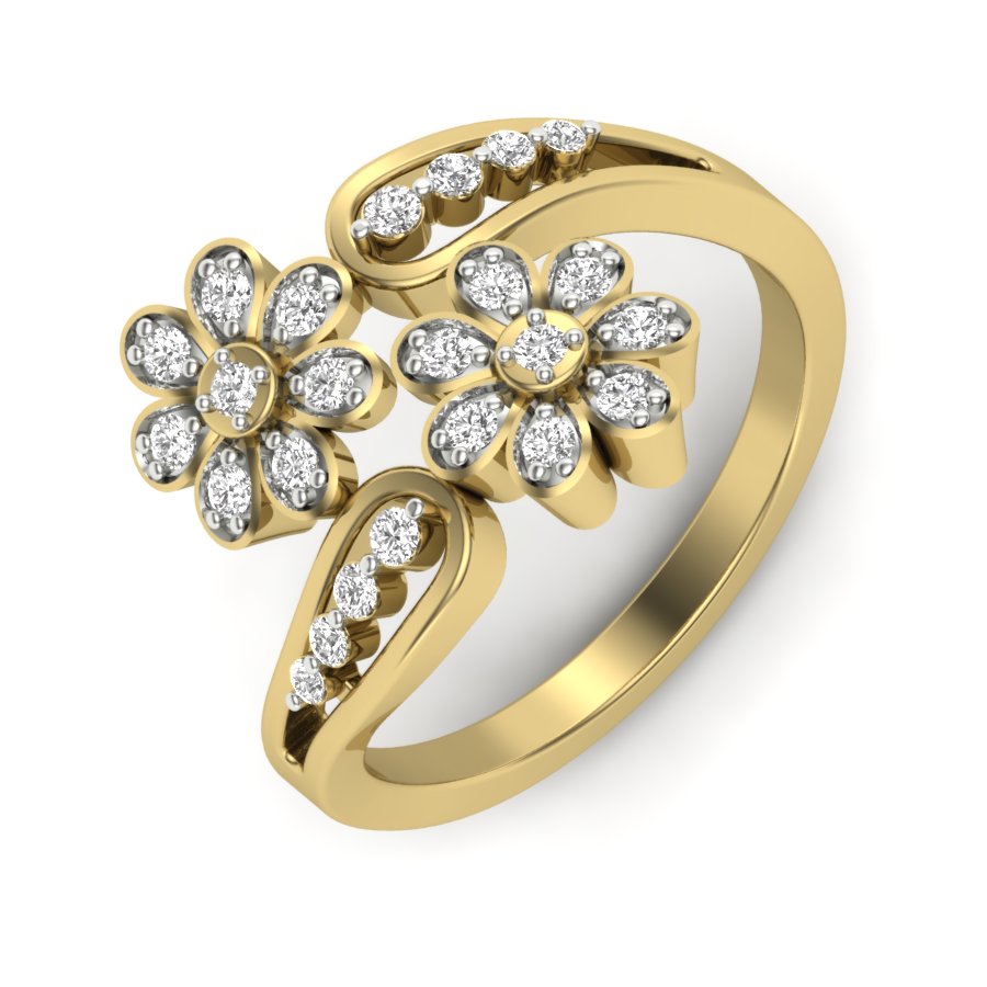 Yellow Gold Plated Sterling Silver Ring