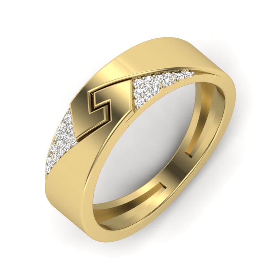 Yellow Gold Plated Sterling Silver Ring