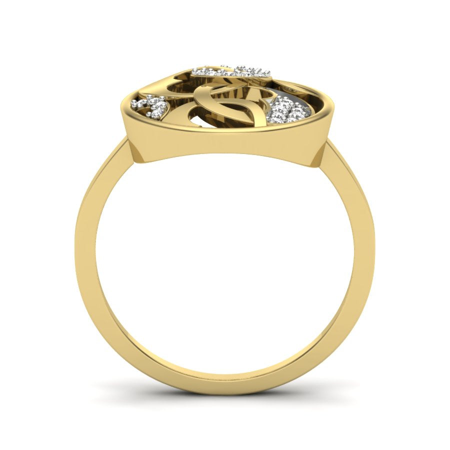 Yellow Gold Plated Sterling Silver Ring