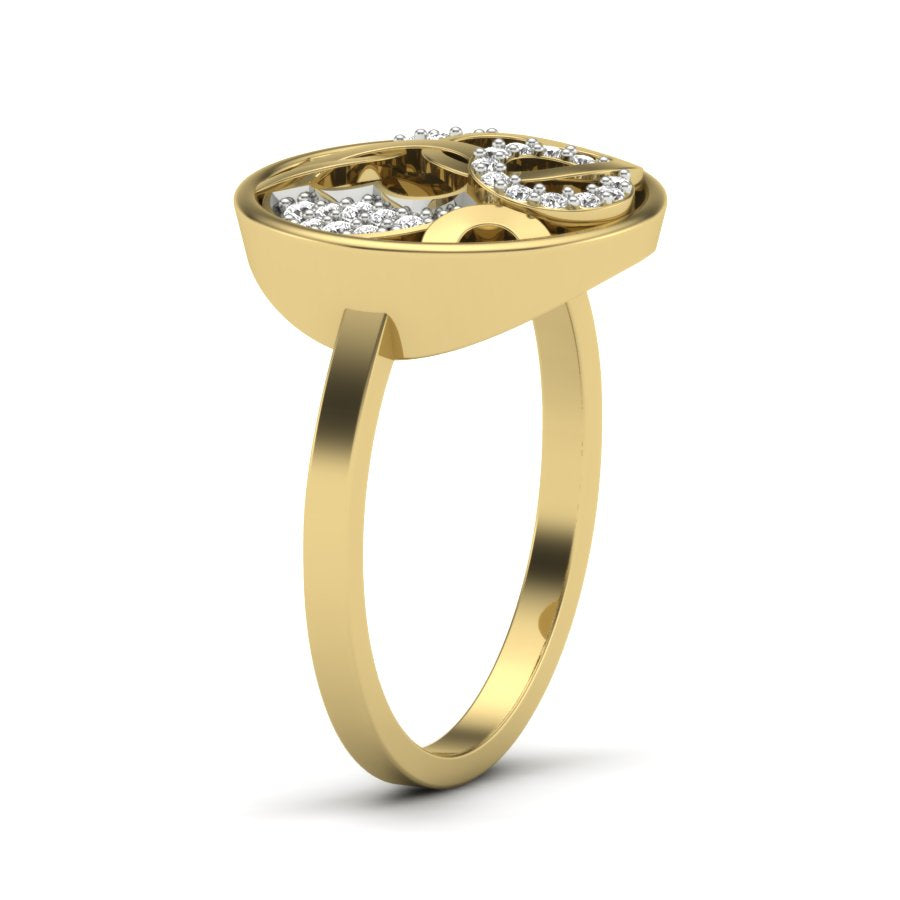 Yellow Gold Plated Sterling Silver Ring