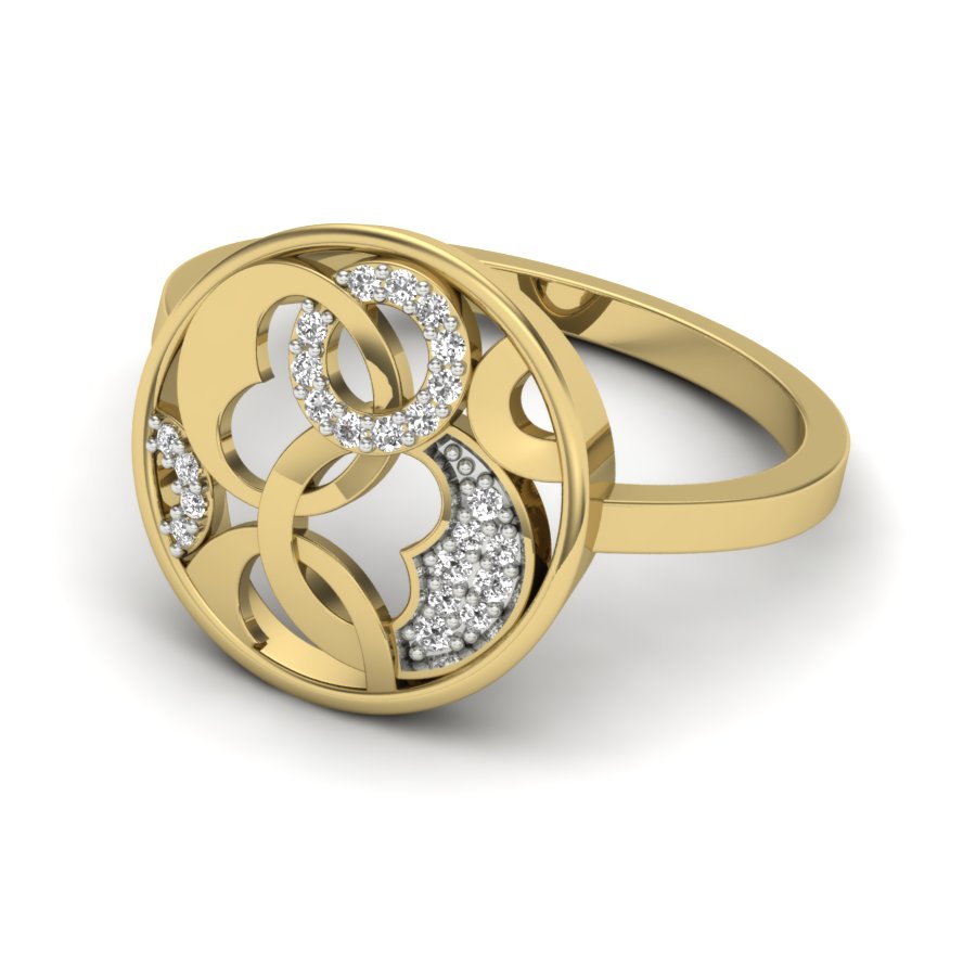 Yellow Gold Plated Sterling Silver Ring
