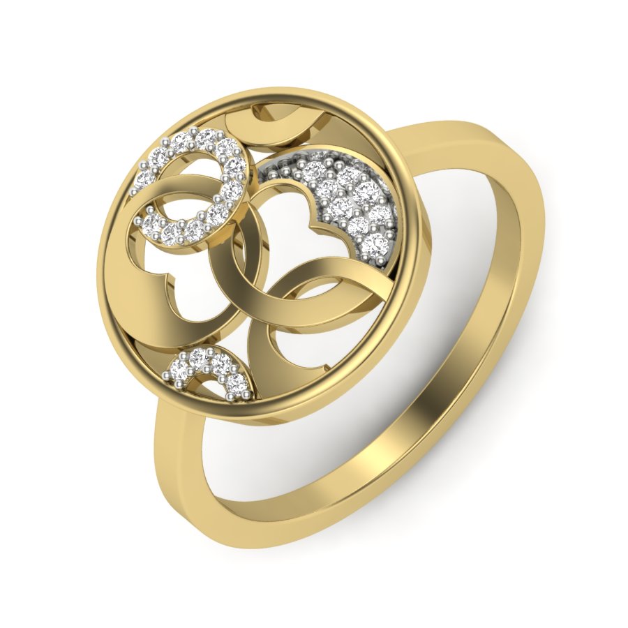 Yellow Gold Plated Sterling Silver Ring