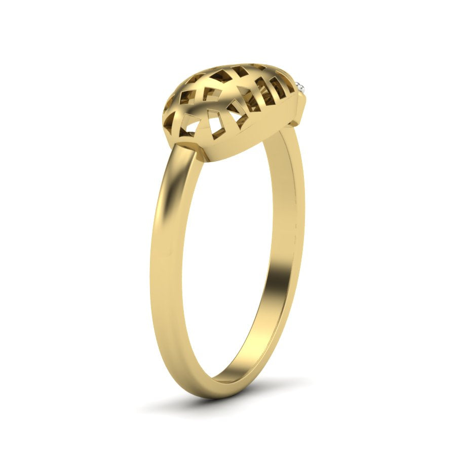 Yellow Gold Plated Sterling Silver Ring