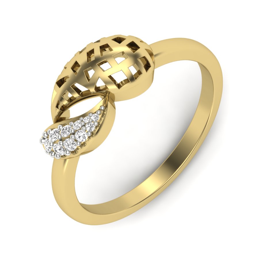 Yellow Gold Plated Sterling Silver Ring