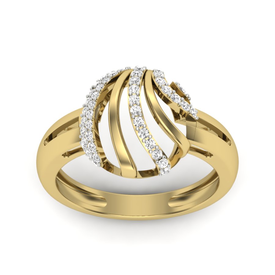 Yellow Gold Plated Sterling Silver Ring