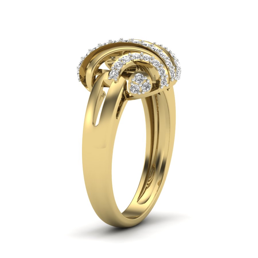 Yellow Gold Plated Sterling Silver Ring