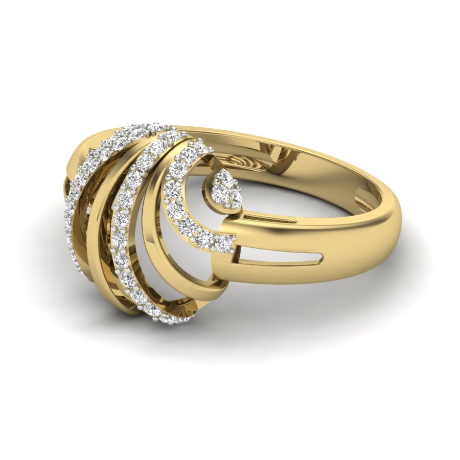 Yellow Gold Plated Sterling Silver Ring