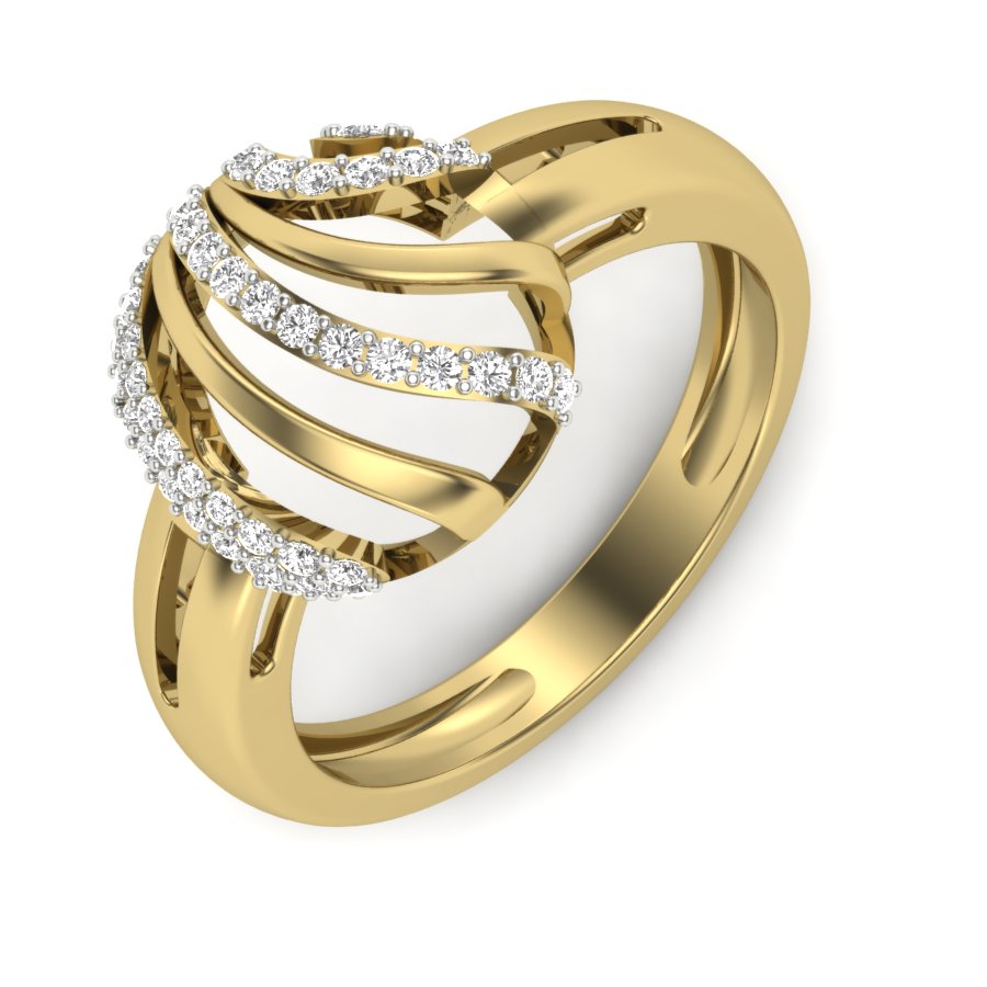 Yellow Gold Plated Sterling Silver Ring