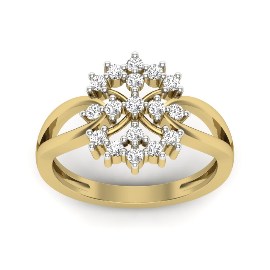 Yellow Gold Plated Sterling Silver Ring