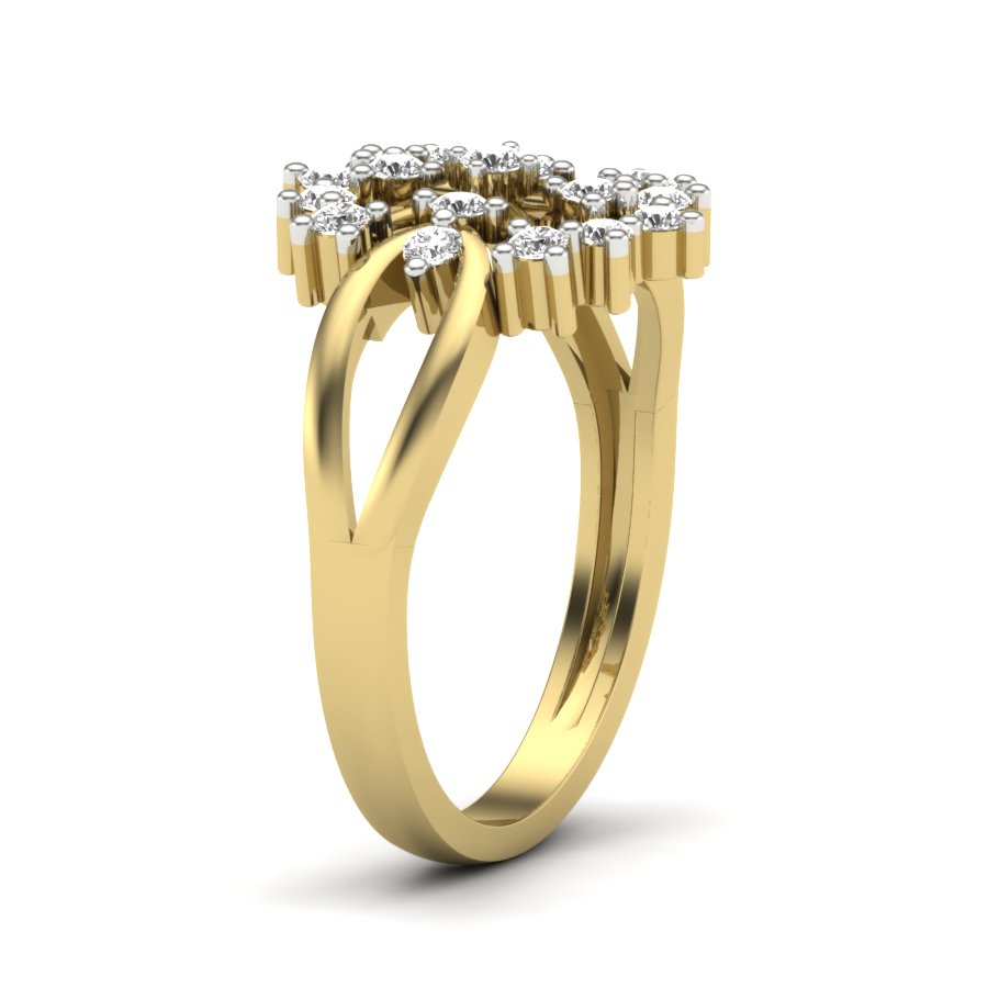 Yellow Gold Plated Sterling Silver Ring
