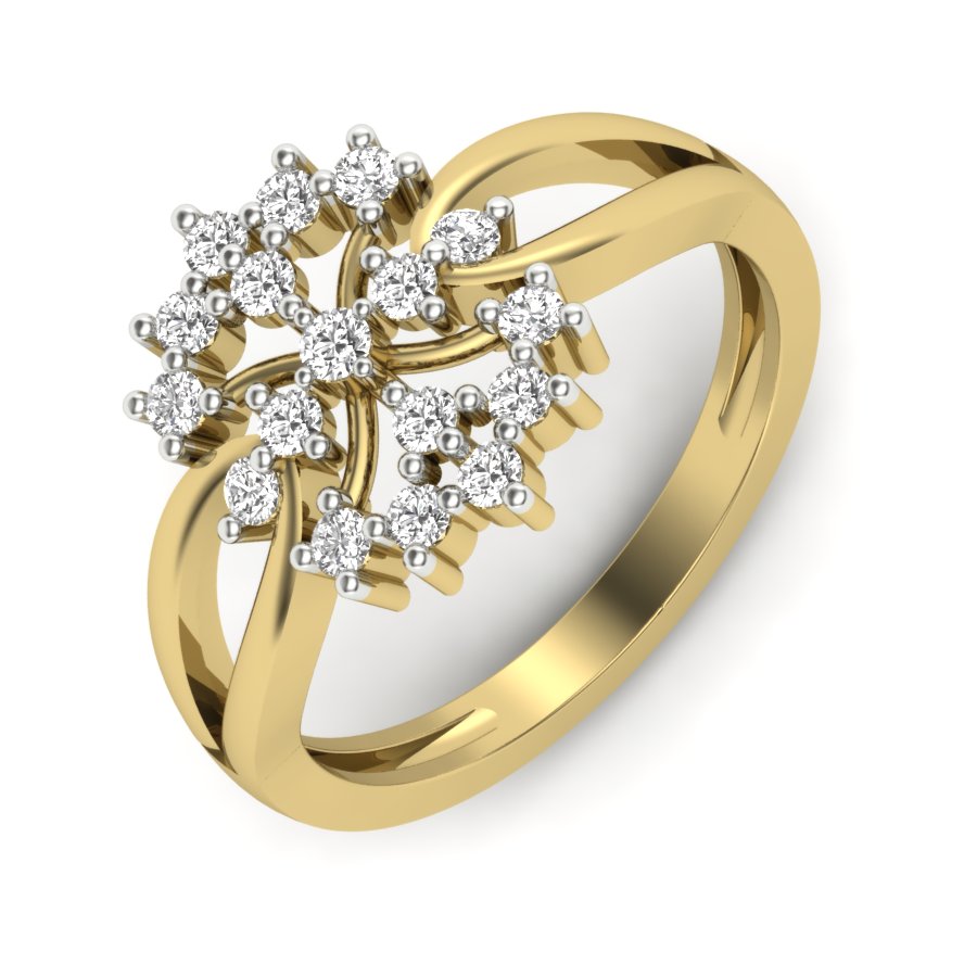 Yellow Gold Plated Sterling Silver Ring
