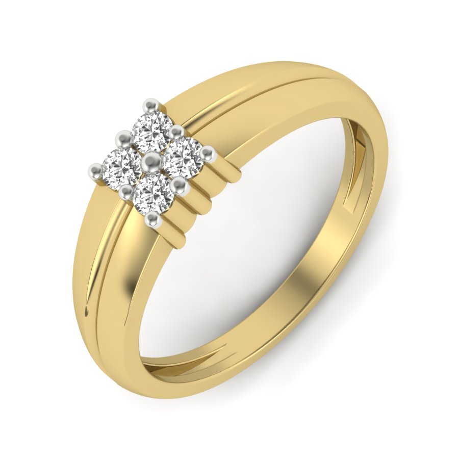 Yellow Gold Plated Sterling Silver Ring