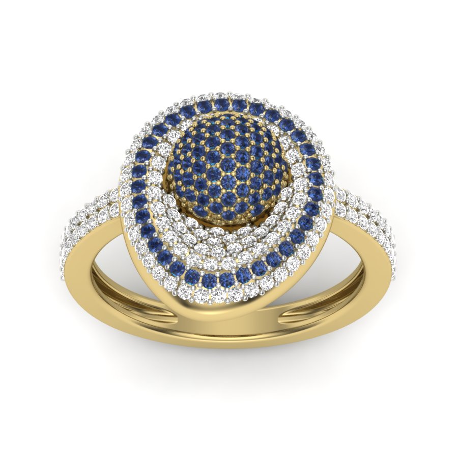 Yellow Gold Plated Sterling Silver Ring