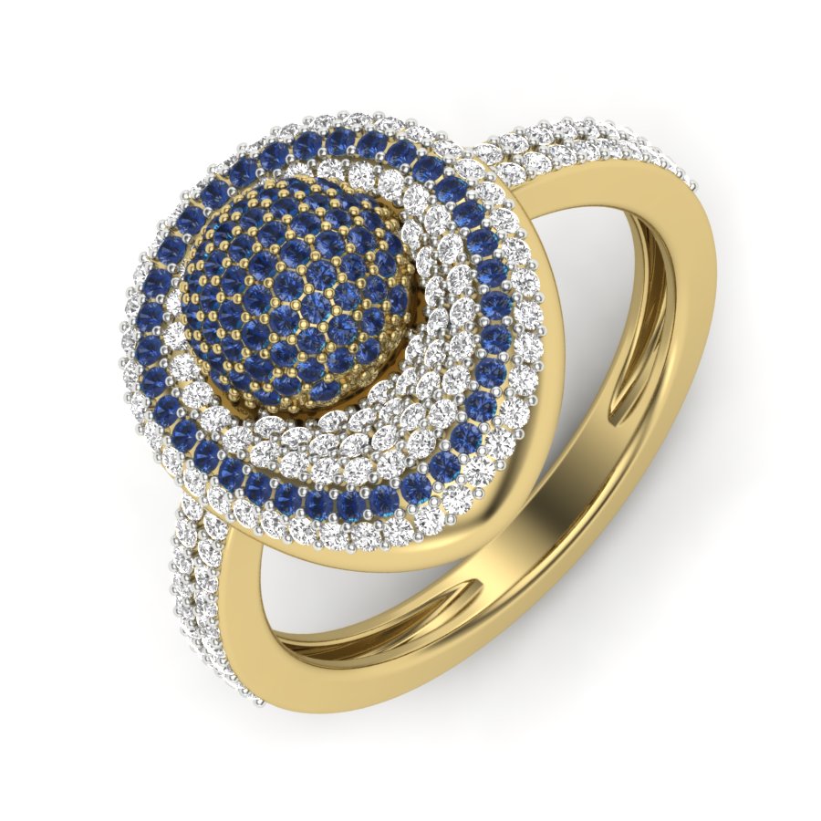 Yellow Gold Plated Sterling Silver Ring