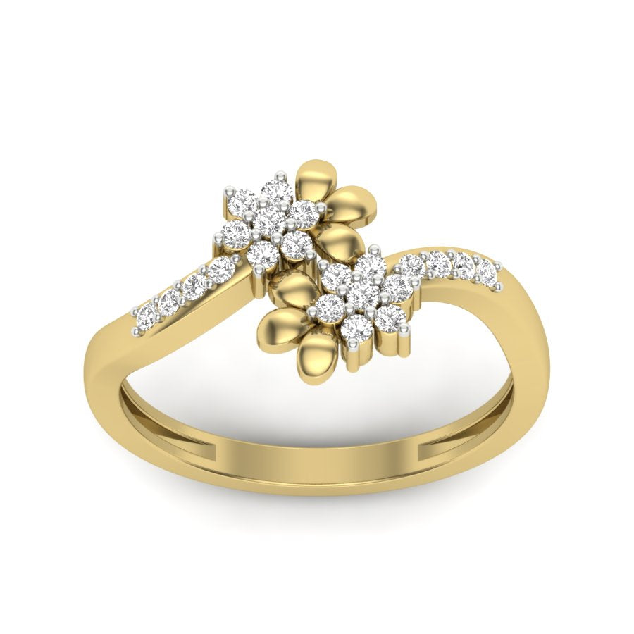 Yellow Gold Plated Sterling Silver Ring
