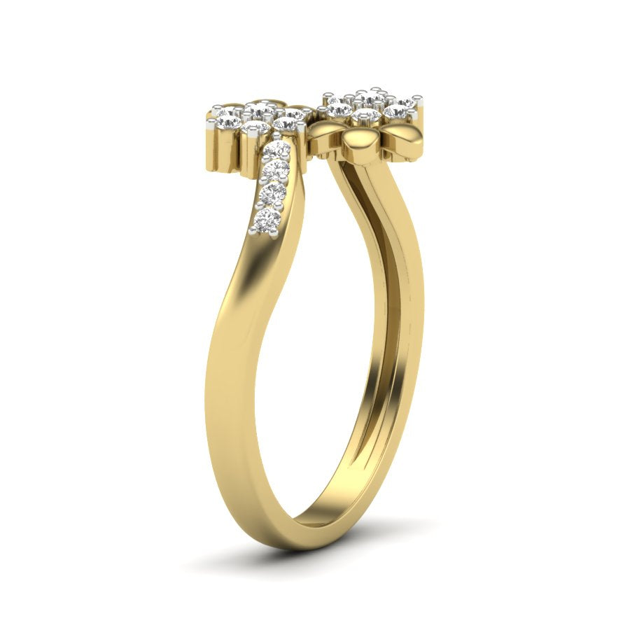 Yellow Gold Plated Sterling Silver Ring
