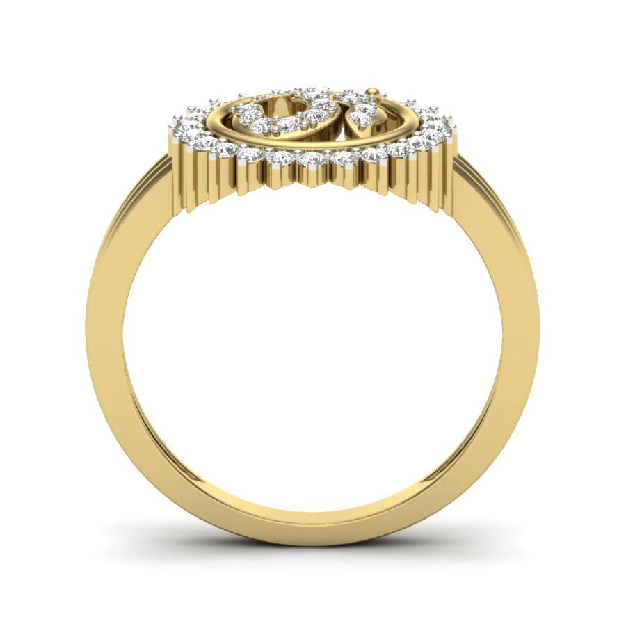 Yellow Gold Plated Sterling Silver Ring