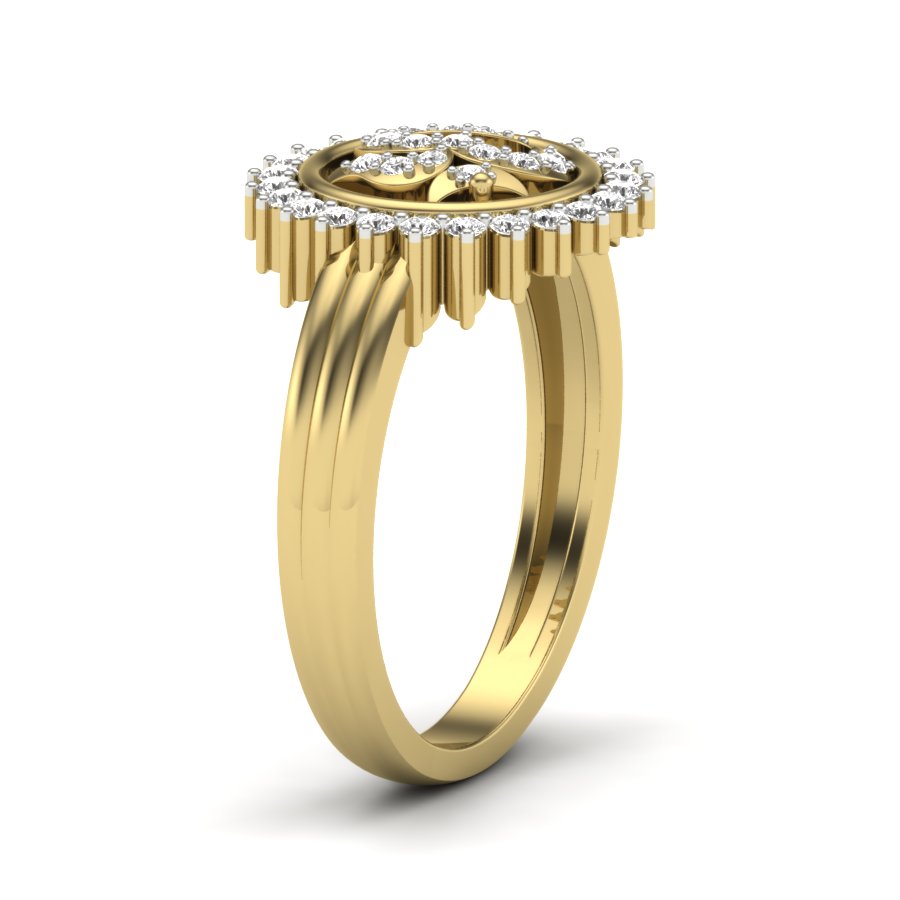 Yellow Gold Plated Sterling Silver Ring