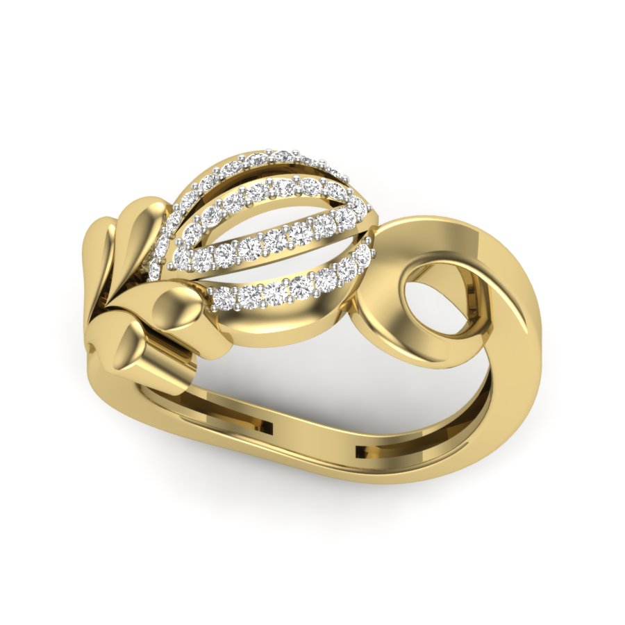 Yellow Gold Plated Sterling Silver Ring