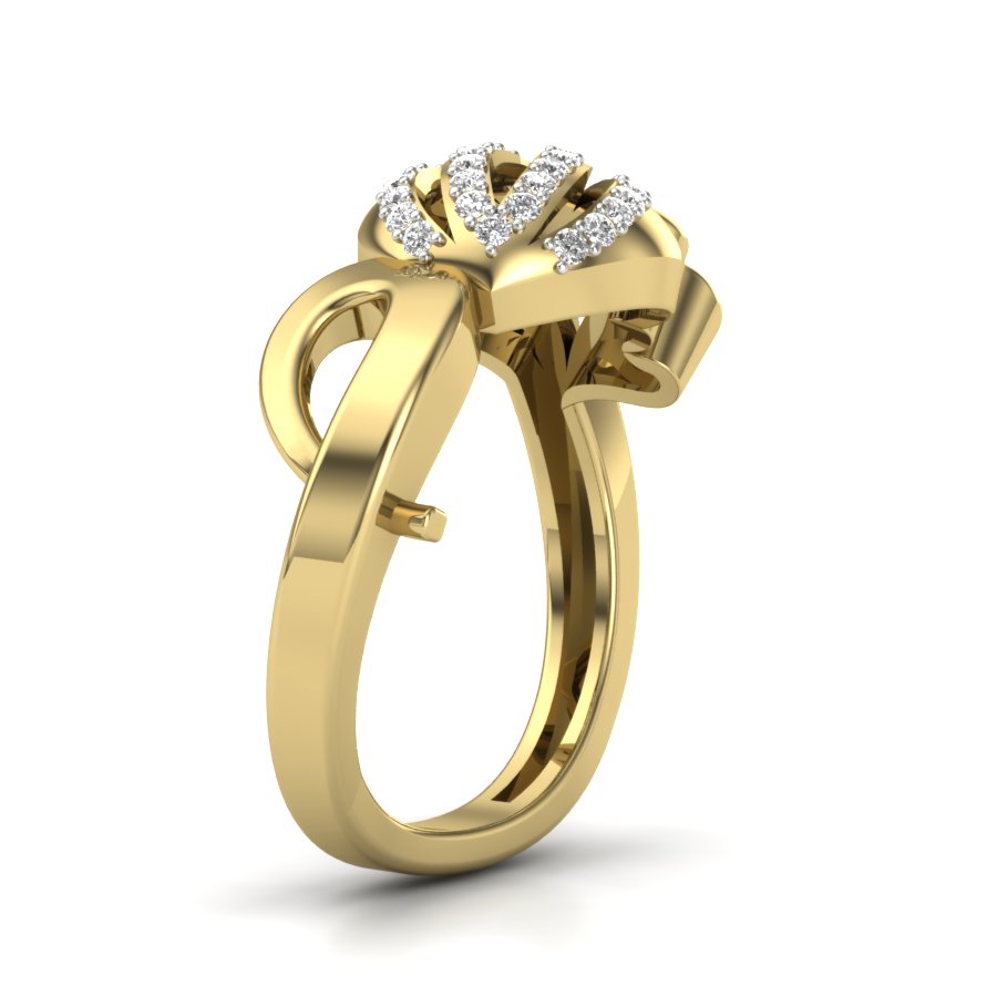 Yellow Gold Plated Sterling Silver Ring