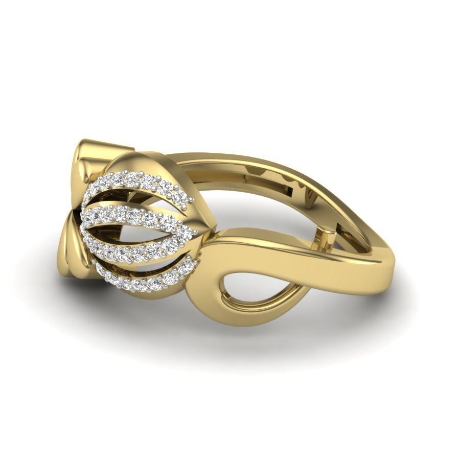 Yellow Gold Plated Sterling Silver Ring