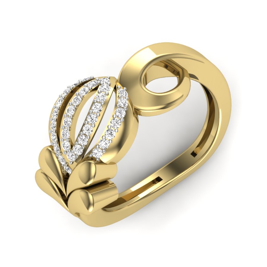 Yellow Gold Plated Sterling Silver Ring