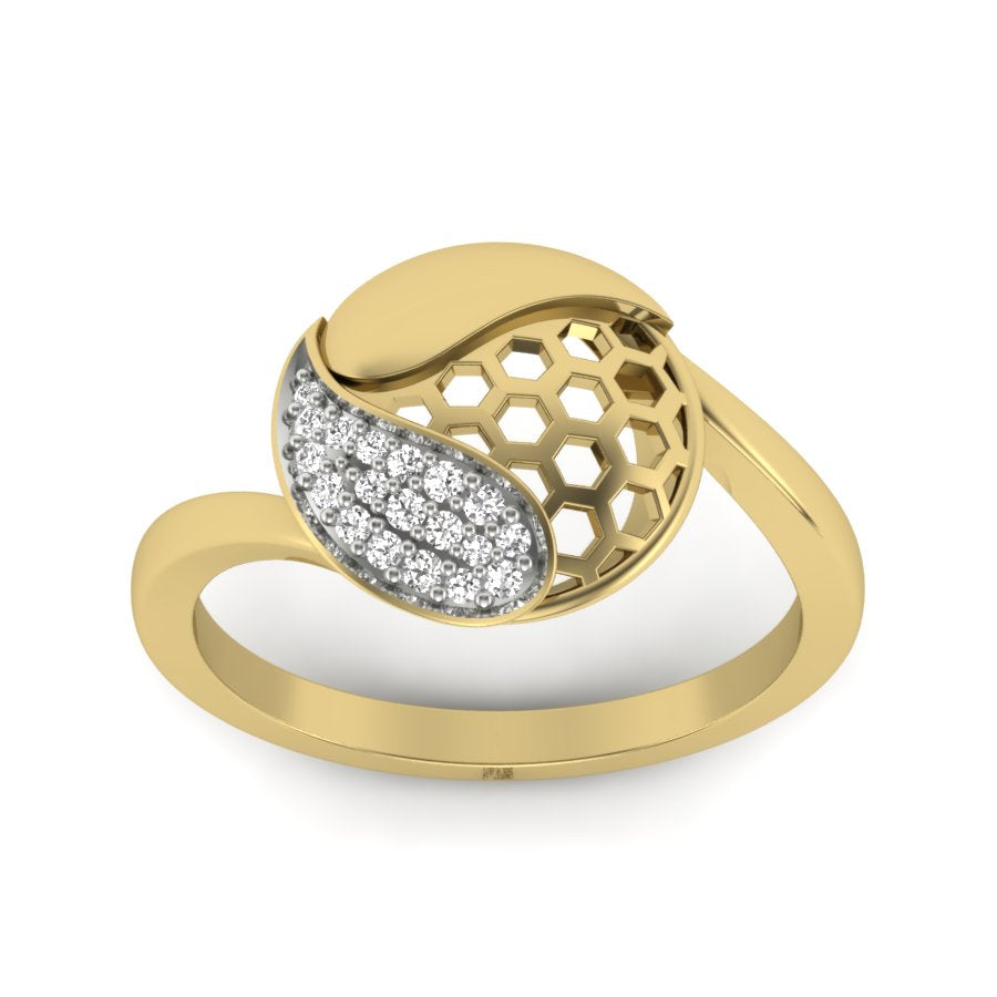 Yellow Gold Plated Sterling Silver Ring