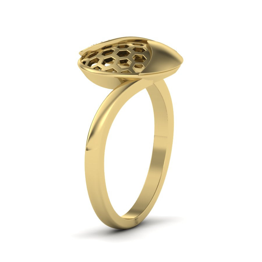 Yellow Gold Plated Sterling Silver Ring