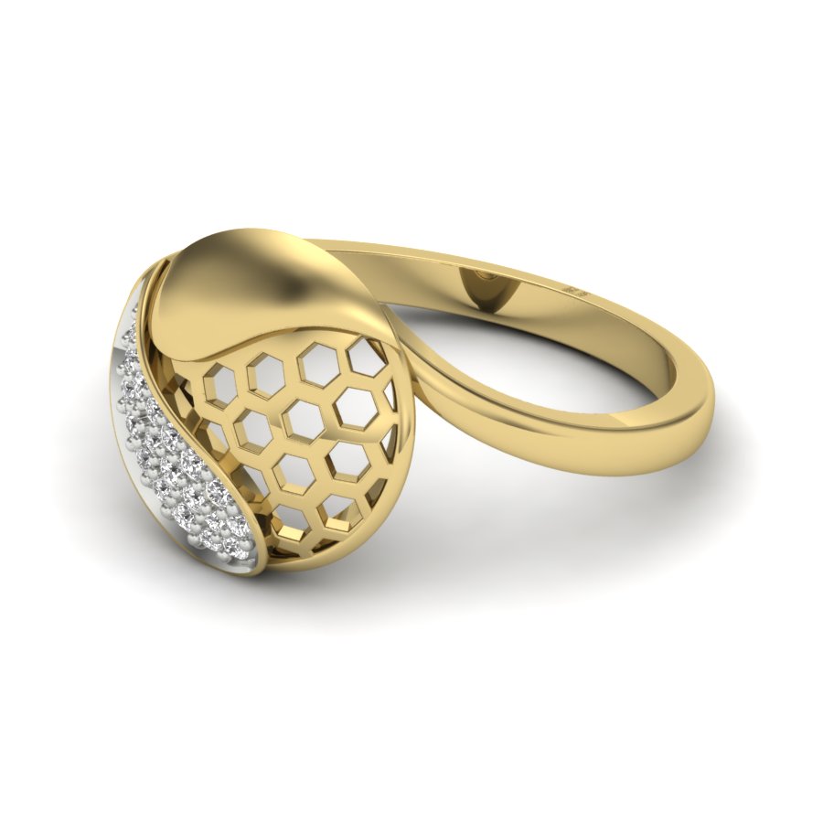 Yellow Gold Plated Sterling Silver Ring
