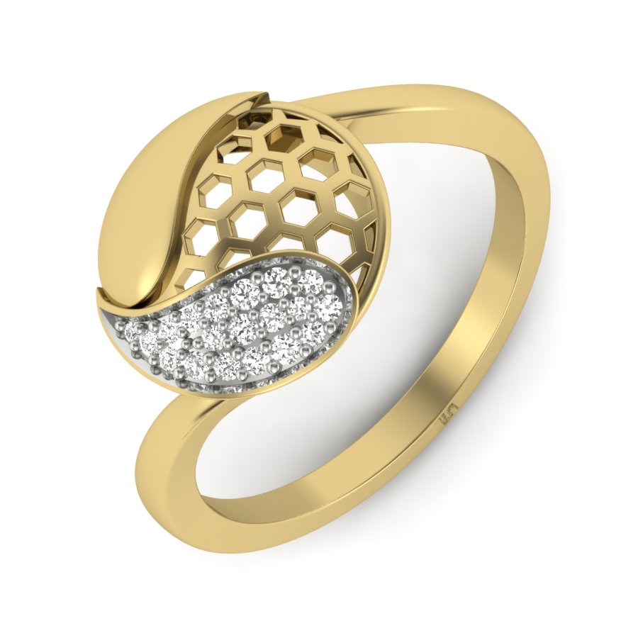 Yellow Gold Plated Sterling Silver Ring