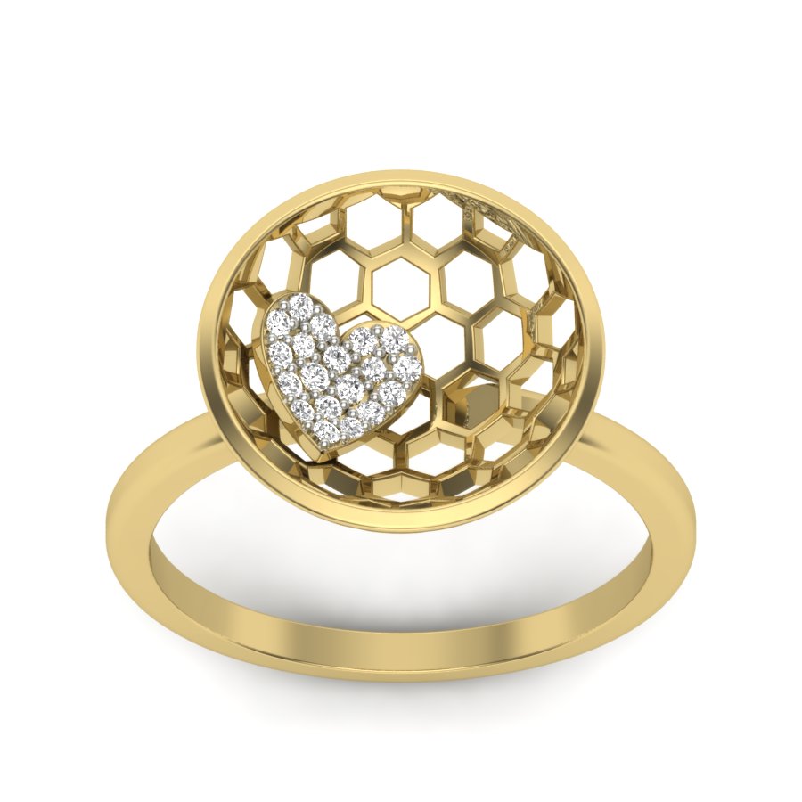 Yellow Gold Plated Sterling Silver Ring