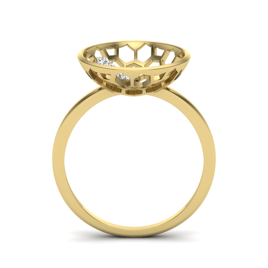 Yellow Gold Plated Sterling Silver Ring