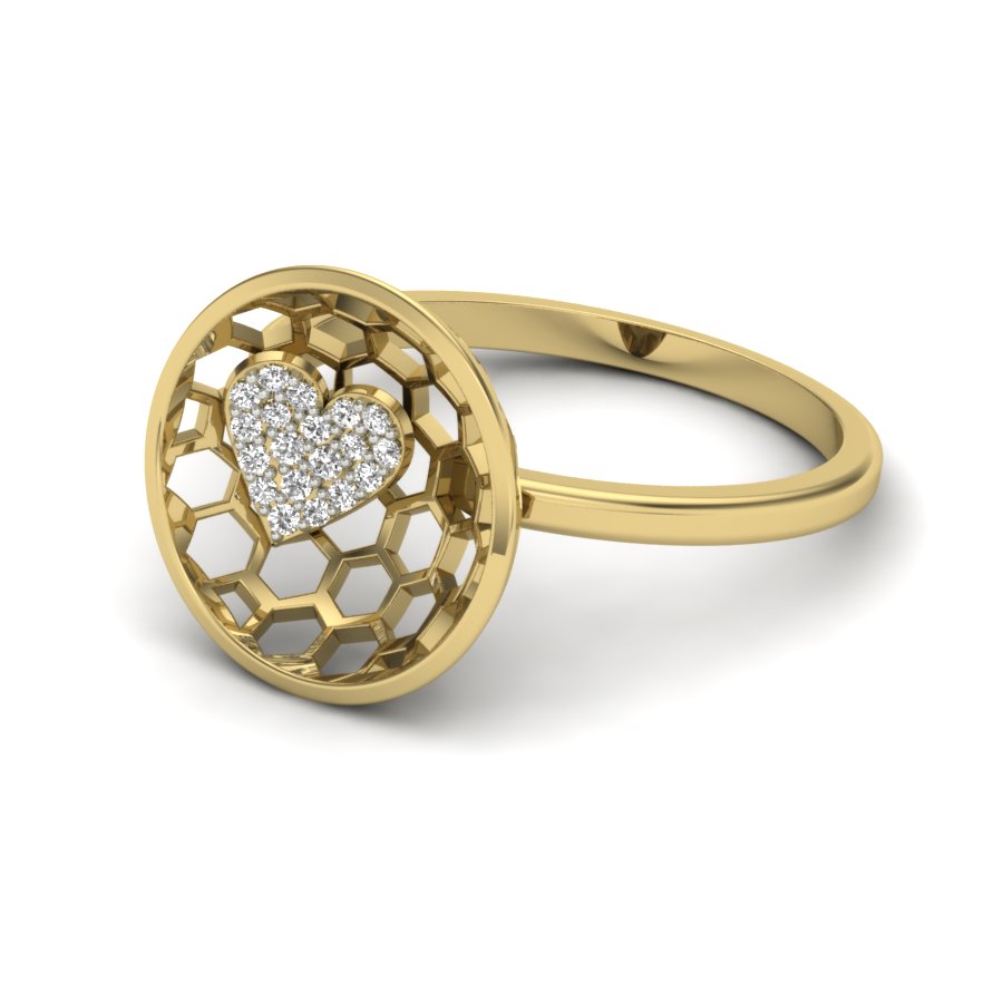 Yellow Gold Plated Sterling Silver Ring