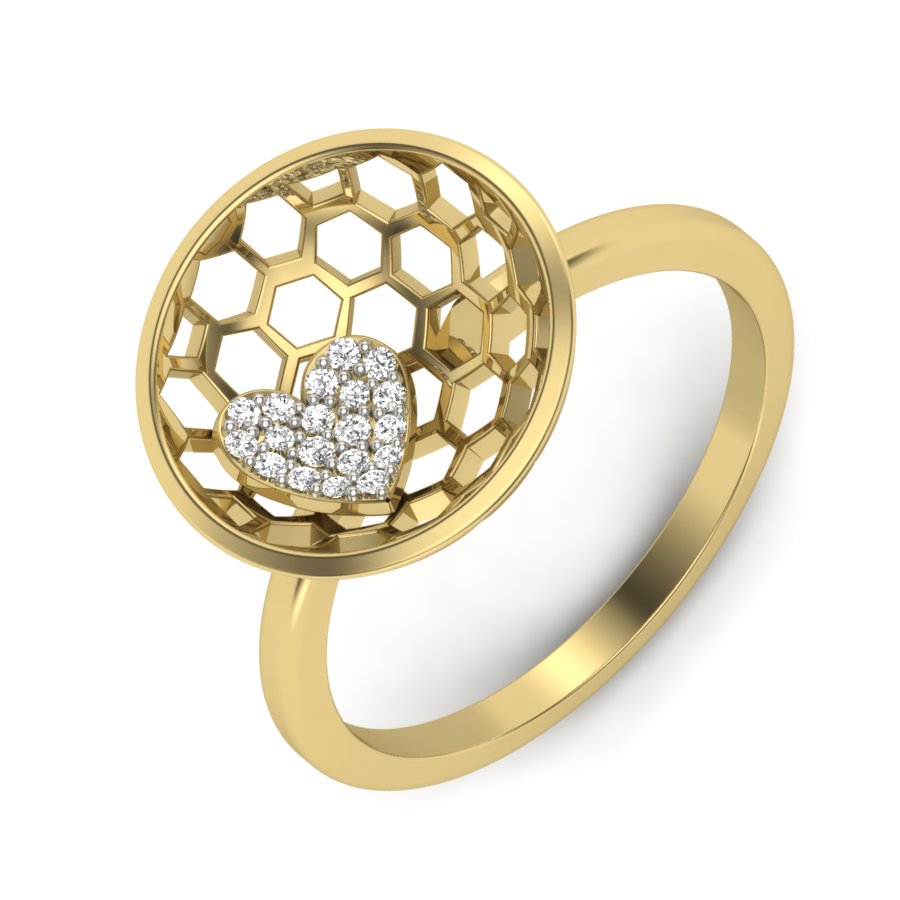 Yellow Gold Plated Sterling Silver Ring