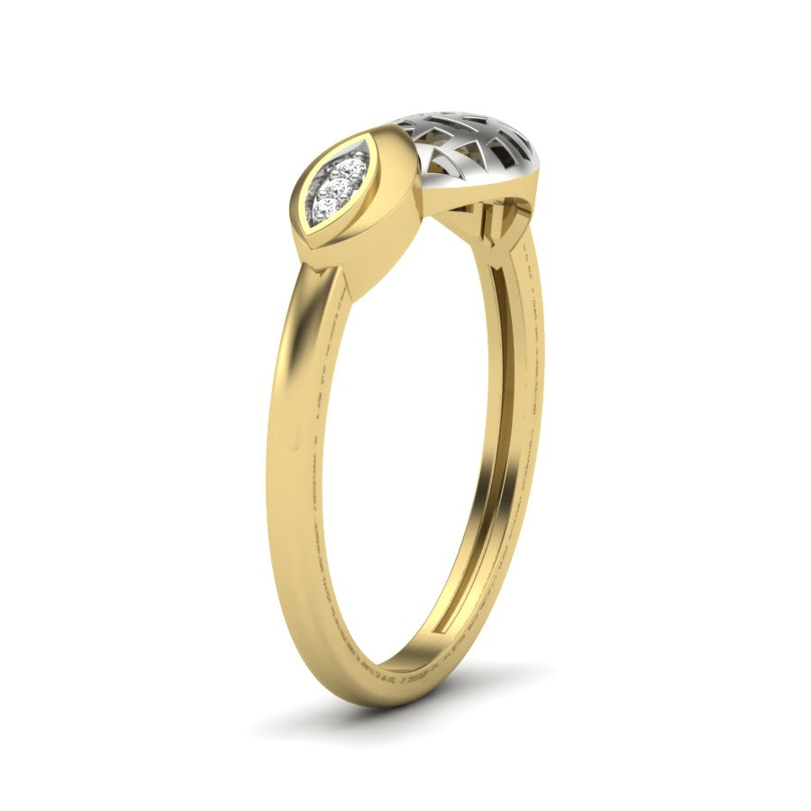 Yellow Gold Plated Sterling Silver Ring