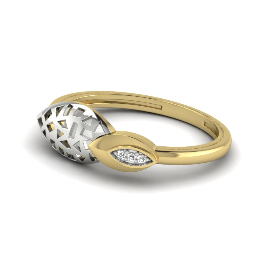 Yellow Gold Plated Sterling Silver Ring
