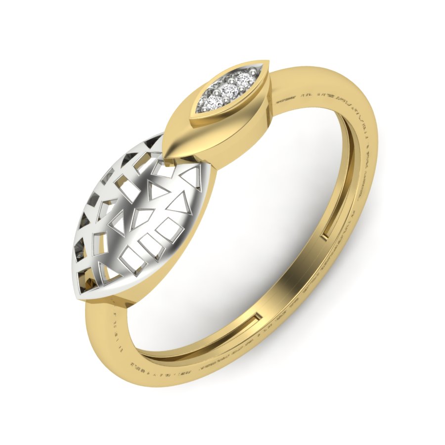 Yellow Gold Plated Sterling Silver Ring