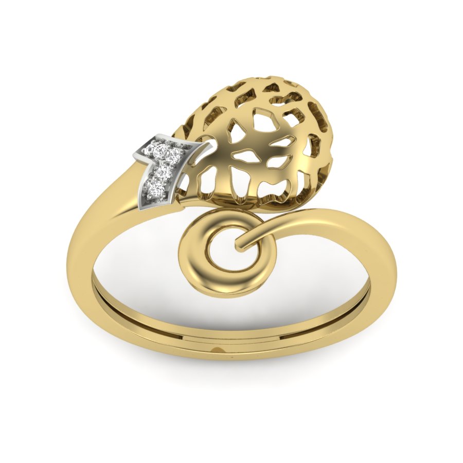 Yellow Gold Plated Sterling Silver Ring