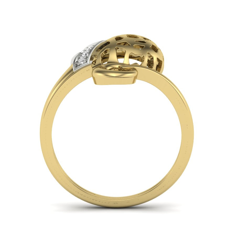 Yellow Gold Plated Sterling Silver Ring