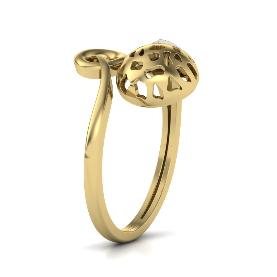 Yellow Gold Plated Sterling Silver Ring