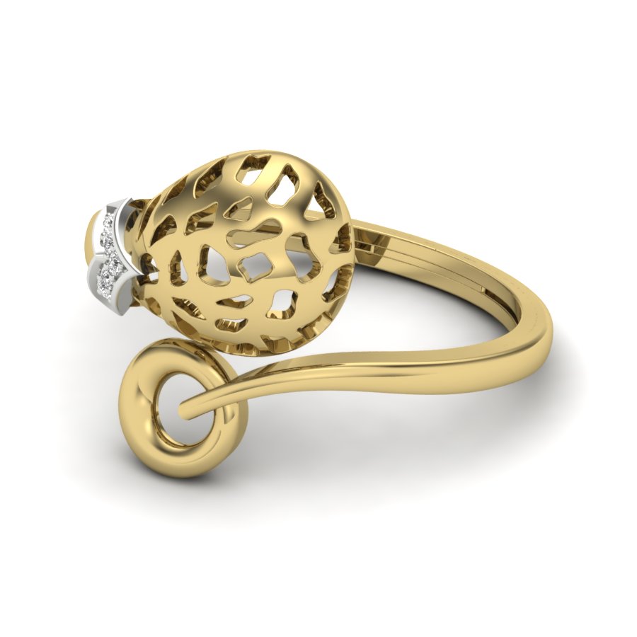Yellow Gold Plated Sterling Silver Ring