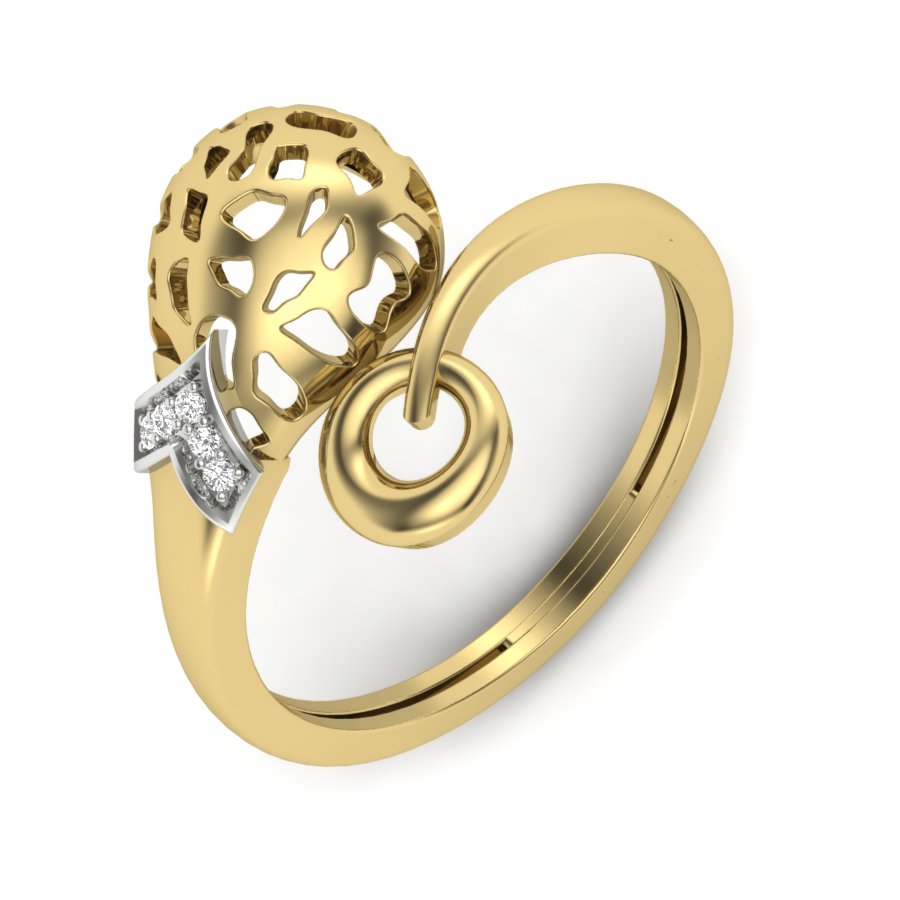 Yellow Gold Plated Sterling Silver Ring