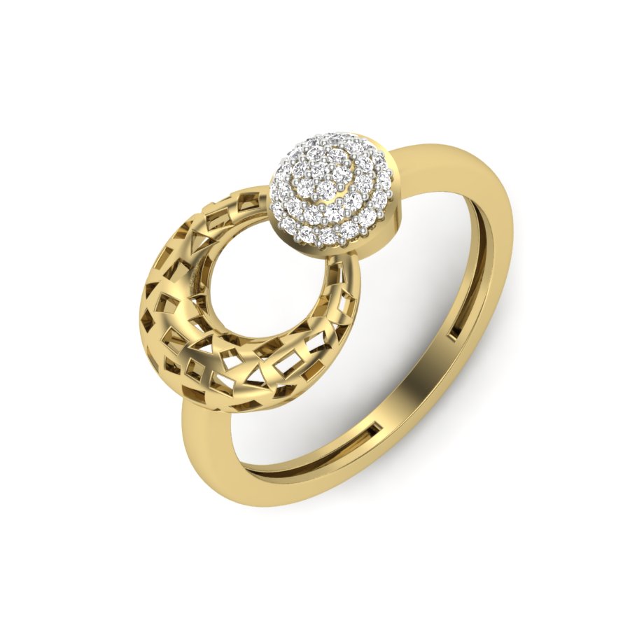 Yellow Gold Plated Sterling Silver Ring