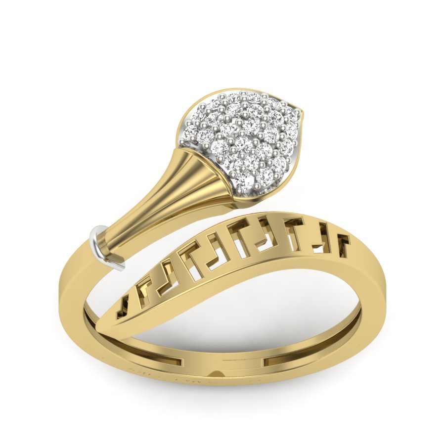 Yellow Gold Plated Sterling Silver Ring