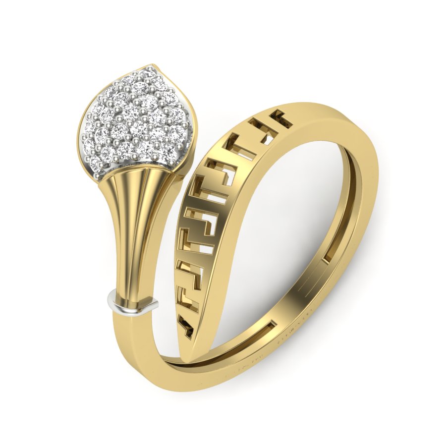 Yellow Gold Plated Sterling Silver Ring