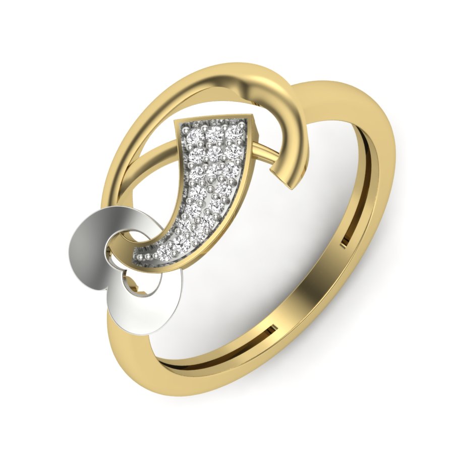 Yellow Gold Plated Sterling Silver Ring