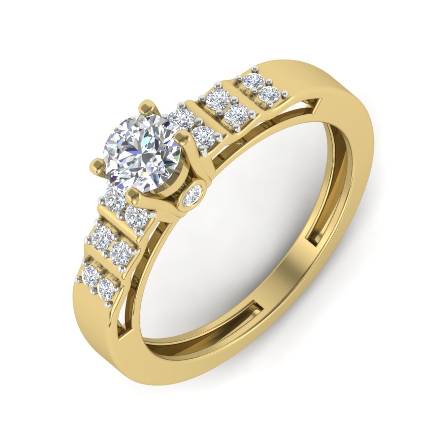 Yellow Gold Plated Sterling Silver Ring