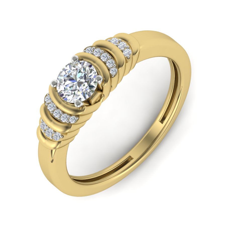 Yellow Gold Plated Sterling Silver Ring