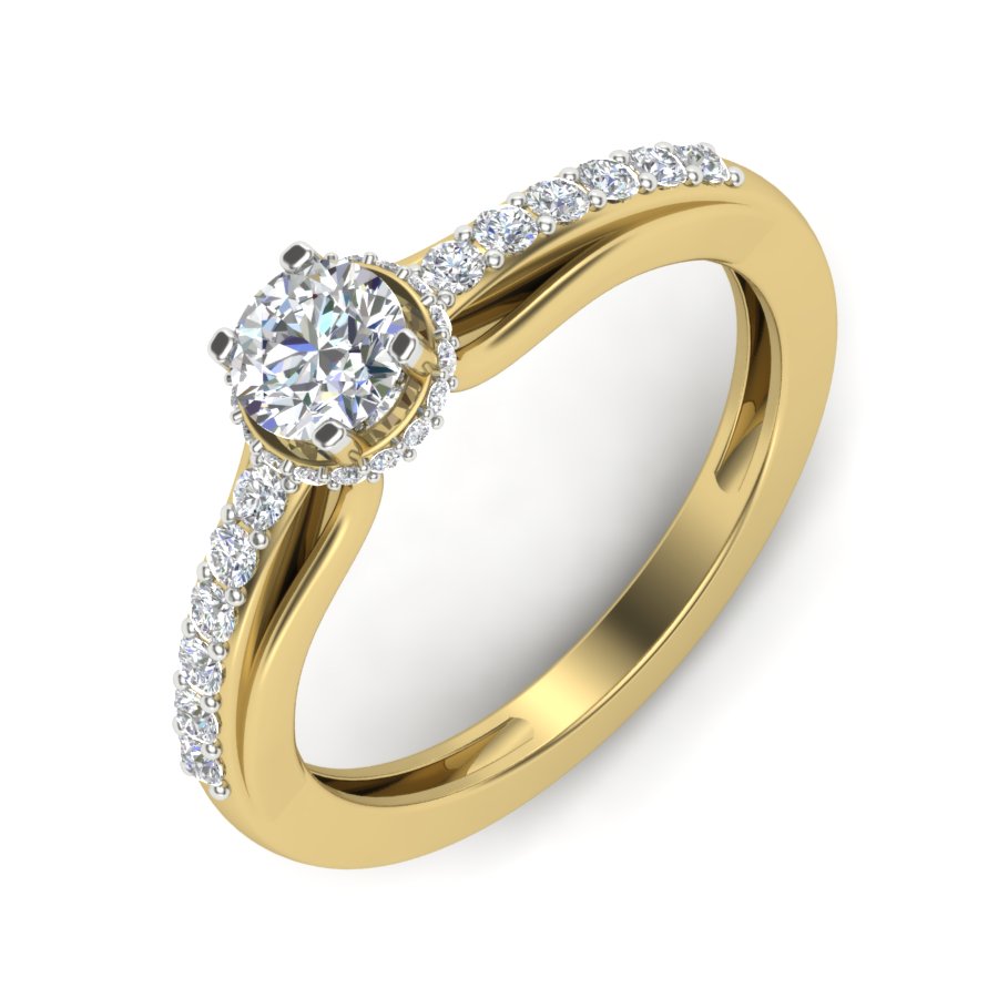 Yellow Gold Plated Sterling Silver Ring