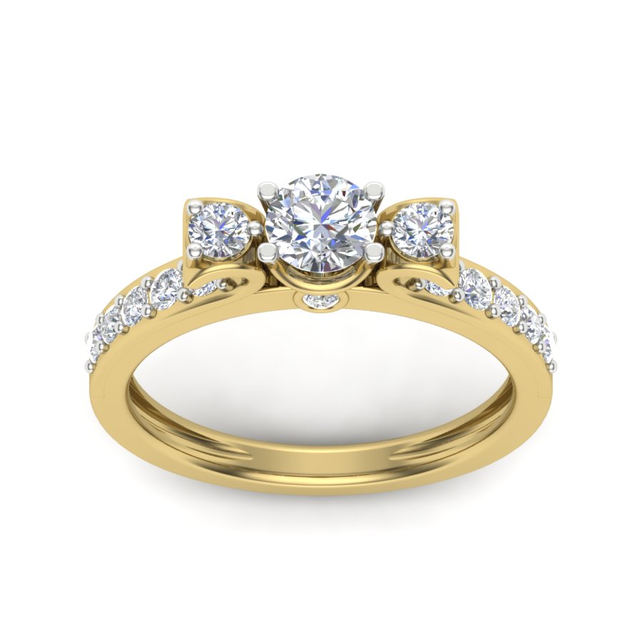 Yellow Gold Plated Sterling Silver Ring